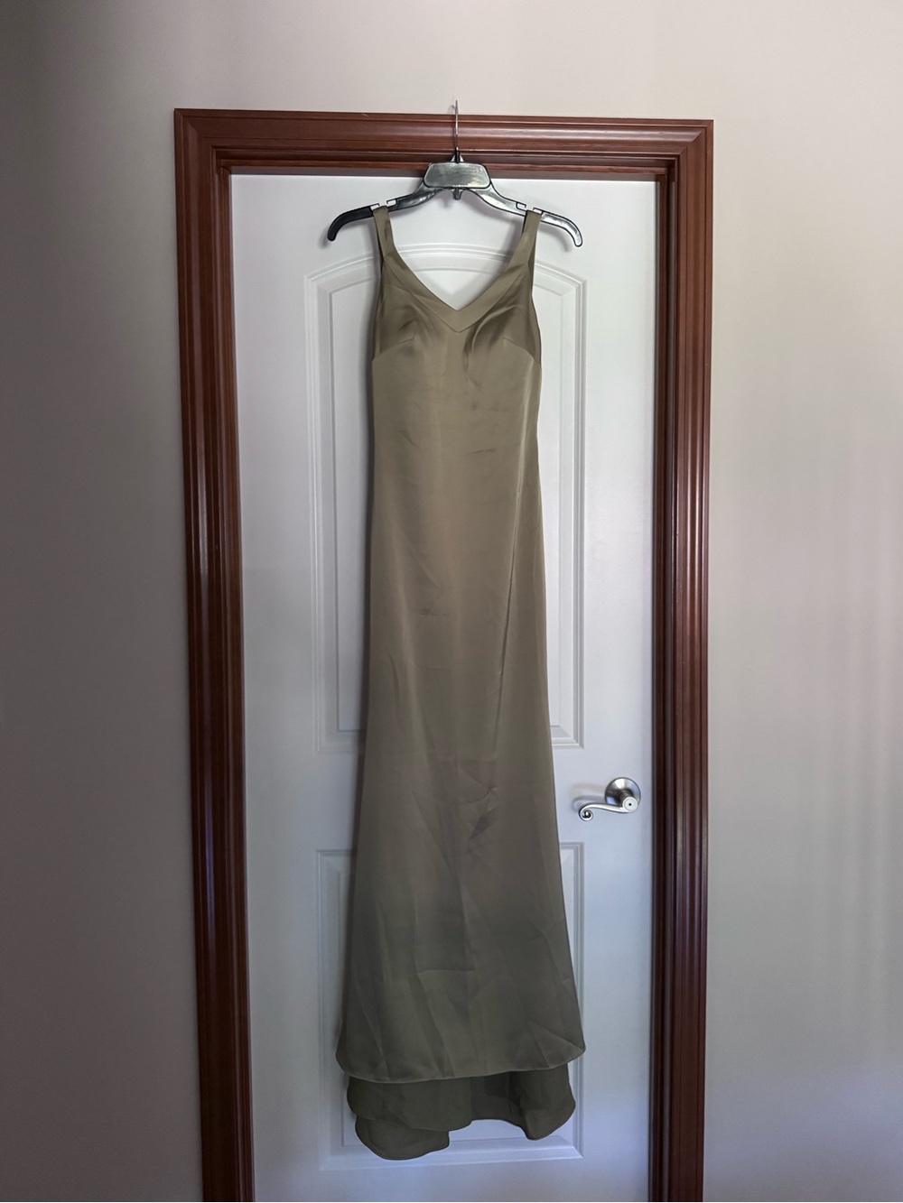 AW Green Crisscross Back Maxi Dress | V-Neck | Size 0